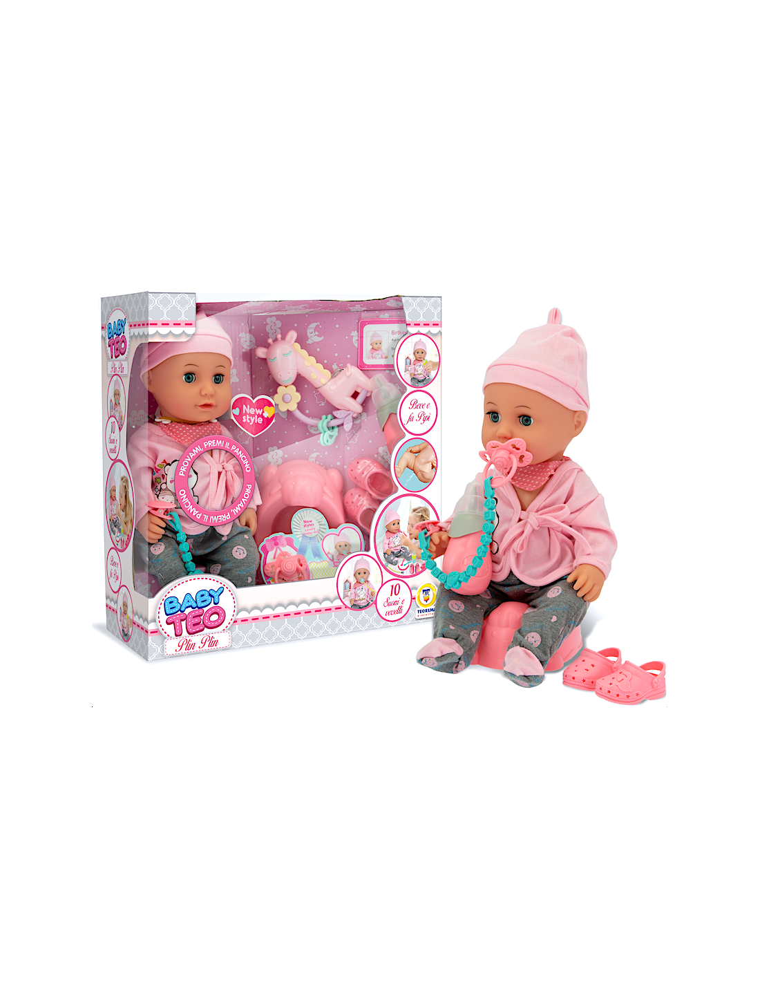 BABY TEO - BAMBOLOTTO PLIN PLIN 33CM CON ACCESSORI