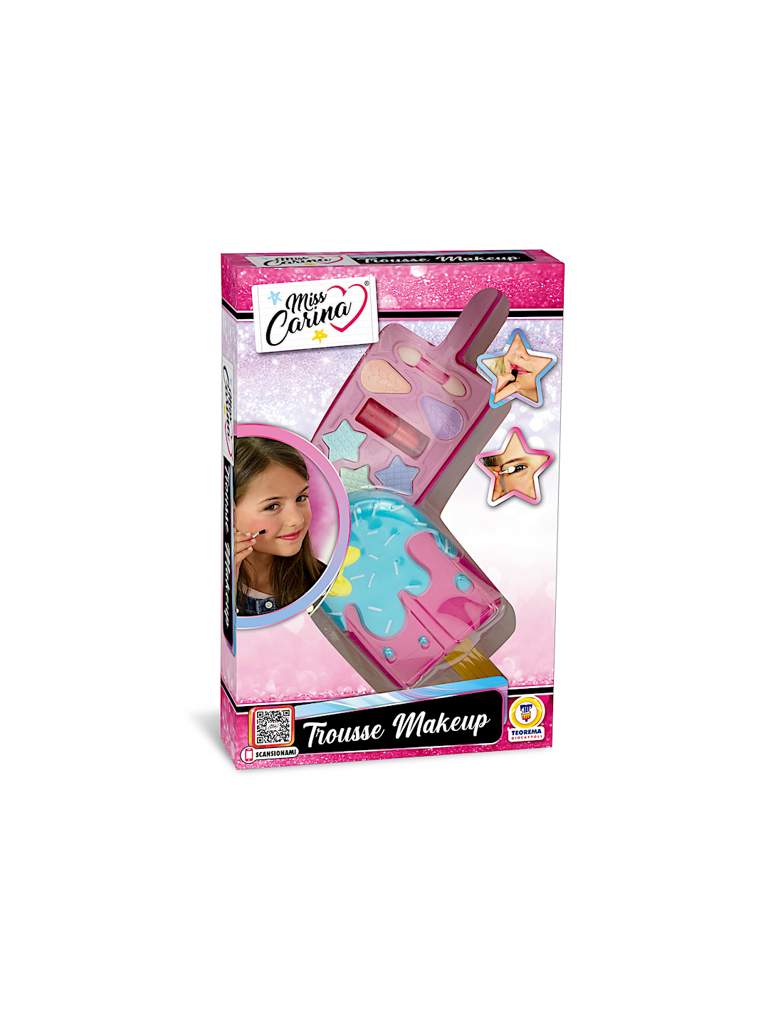 MISS CARINA - SET TRUCCHI BIMBA COFANETTO A FORMA DI GHIACCIOLO + 5 ANNI