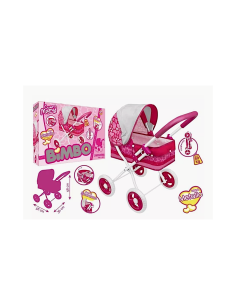 CARROZZINA IN METALLO PORTATA FINO A 50KG CON PARASOLE, RICHIUDIBILE, BIMBO 42492