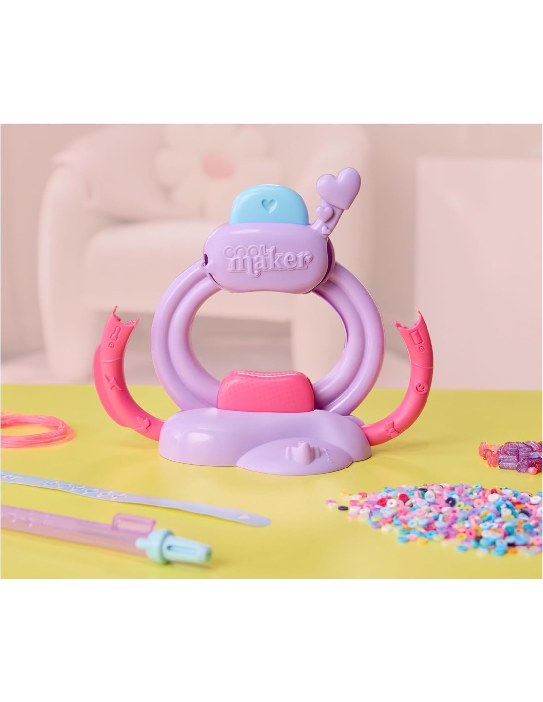 COOL MAKER KIT CREAZIONE BRACCIALETTI, +1200 PERLE, HEISHI, BRACCIALI FAI‑DA‑TE, 7+ ANNI