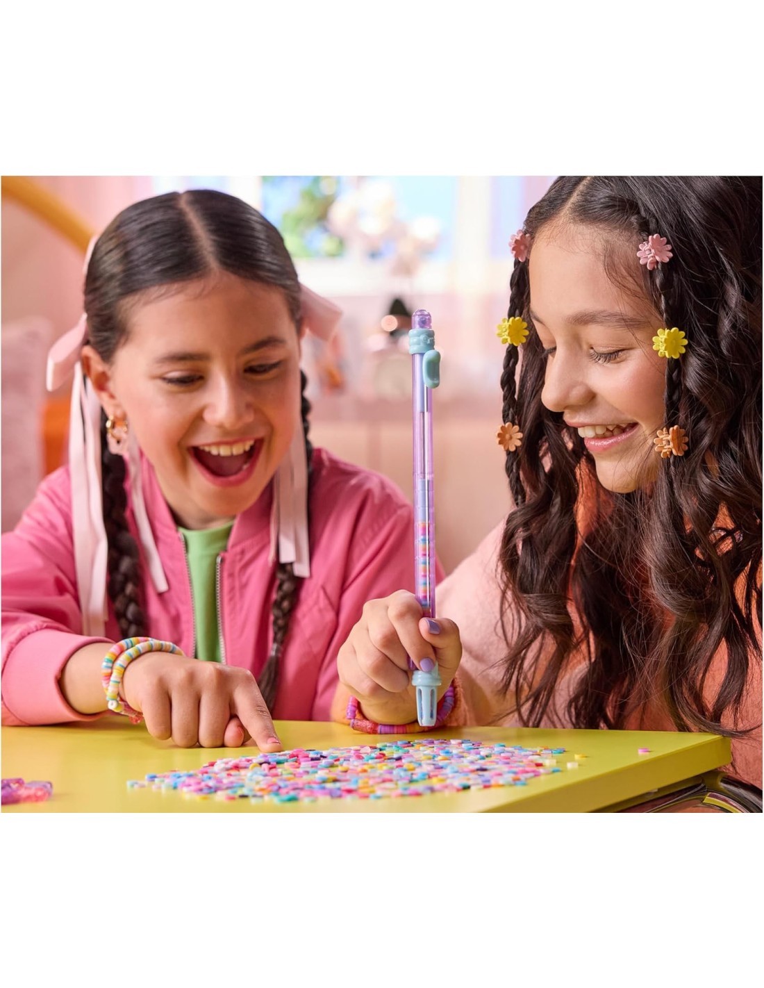 COOL MAKER KIT CREAZIONE BRACCIALETTI, +1200 PERLE, HEISHI, BRACCIALI FAI‑DA‑TE, 7+ ANNI