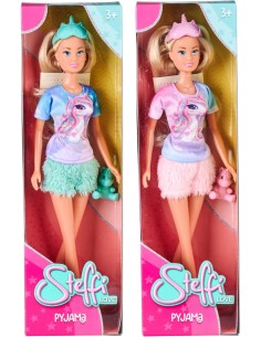 SIMBA, STEFFI LOVE PYJAMAS, BAMBOLE 29 CM, UNICORN PIGIAMA, MASCHERINA SONNO, CIABATTINE, GIOCO BAMBINI 3+ MODELLI ASSORTITO