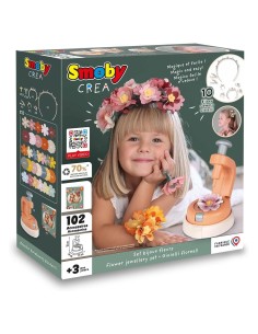 SMOBY, CREA SET GIOIELLI, A FORMA DI FIORE, ATTIVITÀ DI BRICOLAGE, CREAZIONE GIOIELLI, BAMBINI