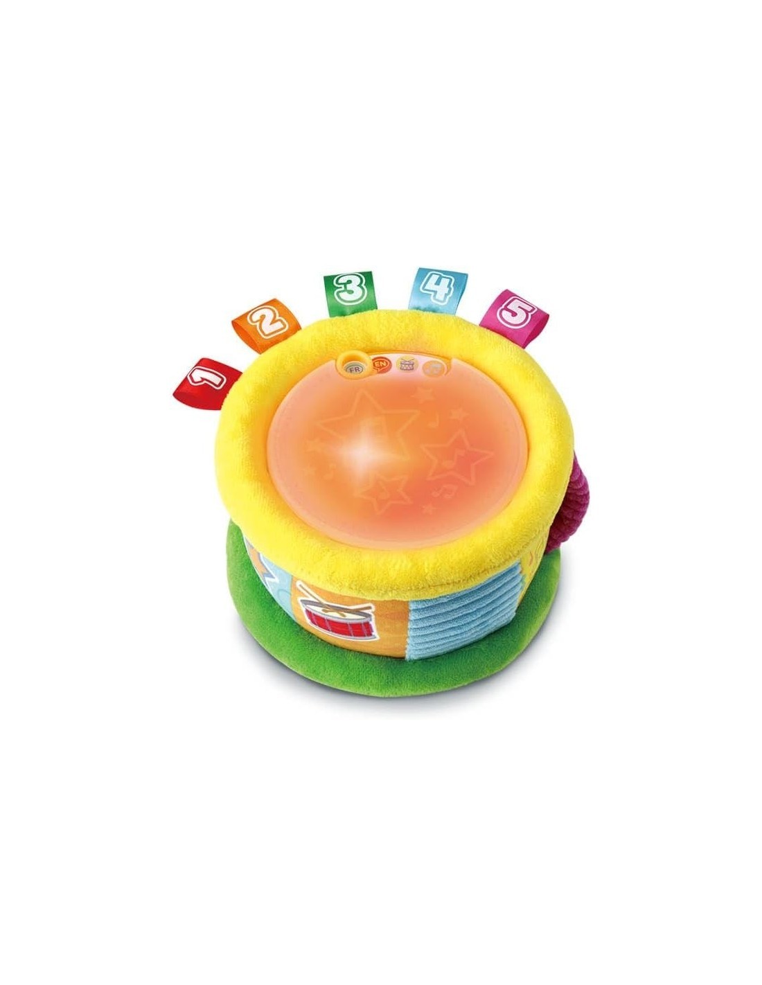 VTECH MAGICO TAMBURO LUMINOSO, GIOCO BAMBINI BILINGUE, 4 MODALITÀ, EFFETTI LUMINOSI, 6-36 MESI
