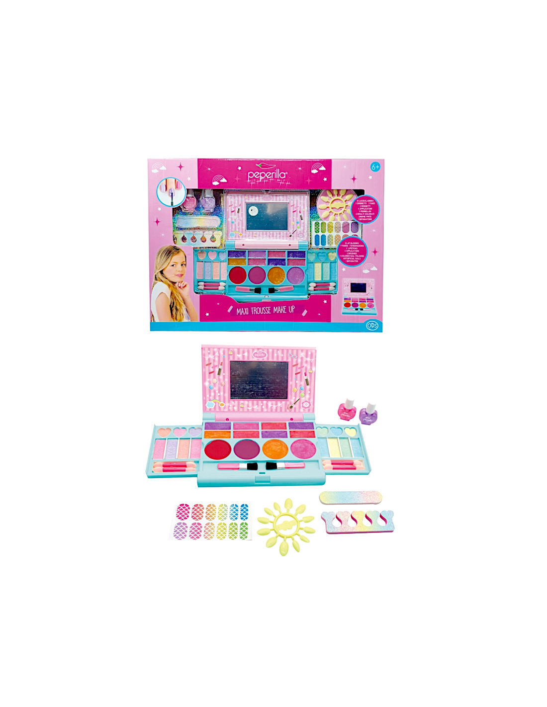 PEPERILLA MAXI TROUSSE MAKE-UP, ACCESSORI TRUCCO, GIOCO CREATIVO, BAMBINA 6+ ANNI