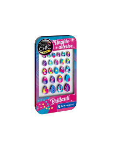 CLEMENTONI CRAZY CHIC  UNGHIE FINTE ADESIVE BRILLANTI