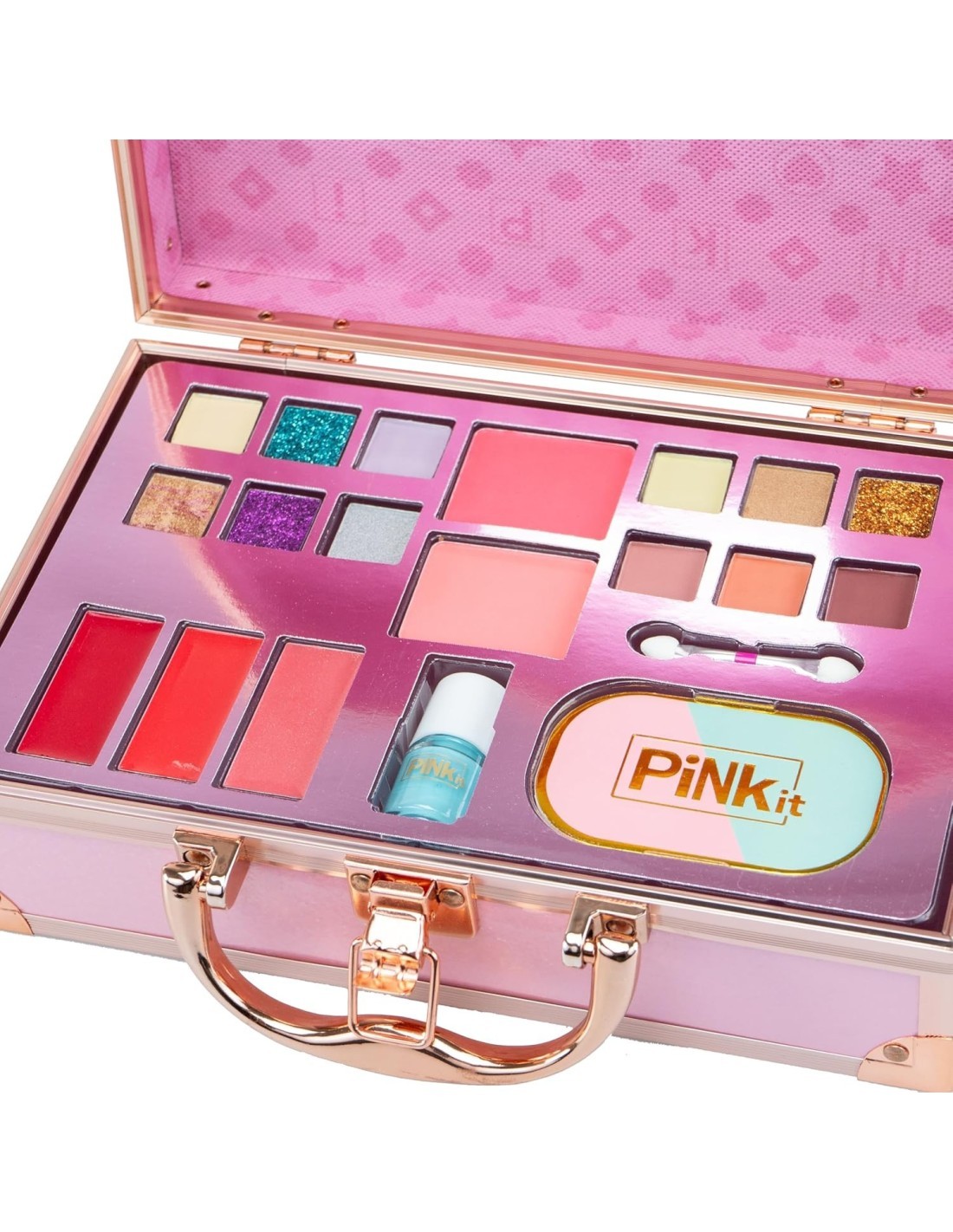 PINKIT Make Up Travel Case – Valigetta Trucco Bambina con Specchio e Accessori