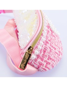 Girabrilla – Marsupio Tweed con Cuore in Paillettes Reversibili Assortiti