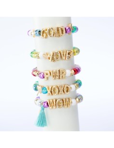 Nice Group – Perline ABC Precious Gold, Kit Creativo con Oltre 300 Perline 2