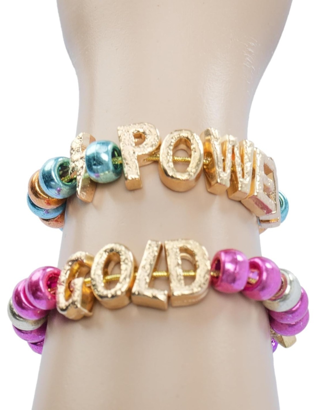 Nice Group – Perline ABC Precious Gold, Kit Creativo con Oltre 300 Perline