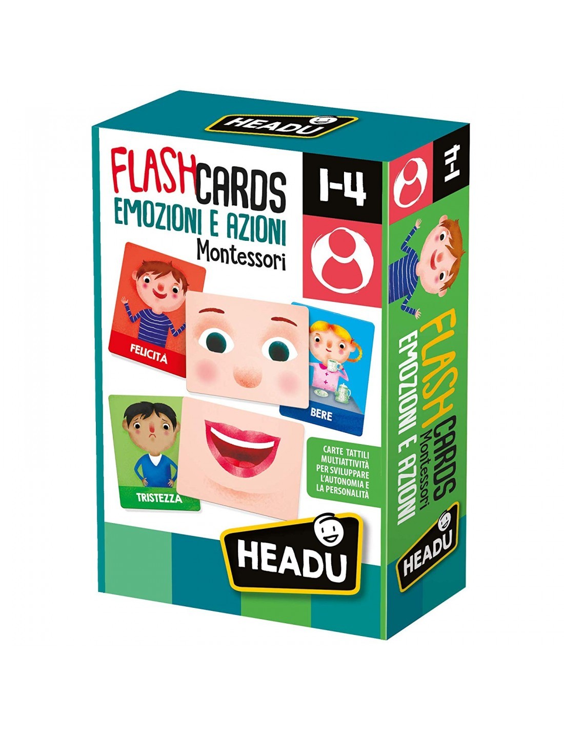 FLASHCARDS MONTESSORI EMOZIONI E AZIONI IT23103 su TreG Ingrosso