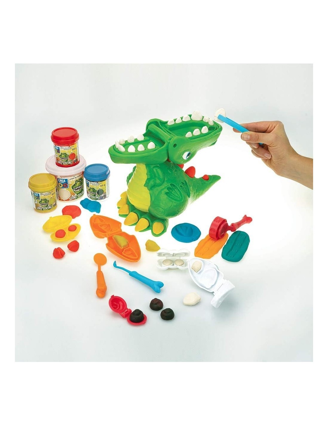 Creadò' Dino Dentino Set, Pasta Modellabile, Stampini e Accessori, Nice Group