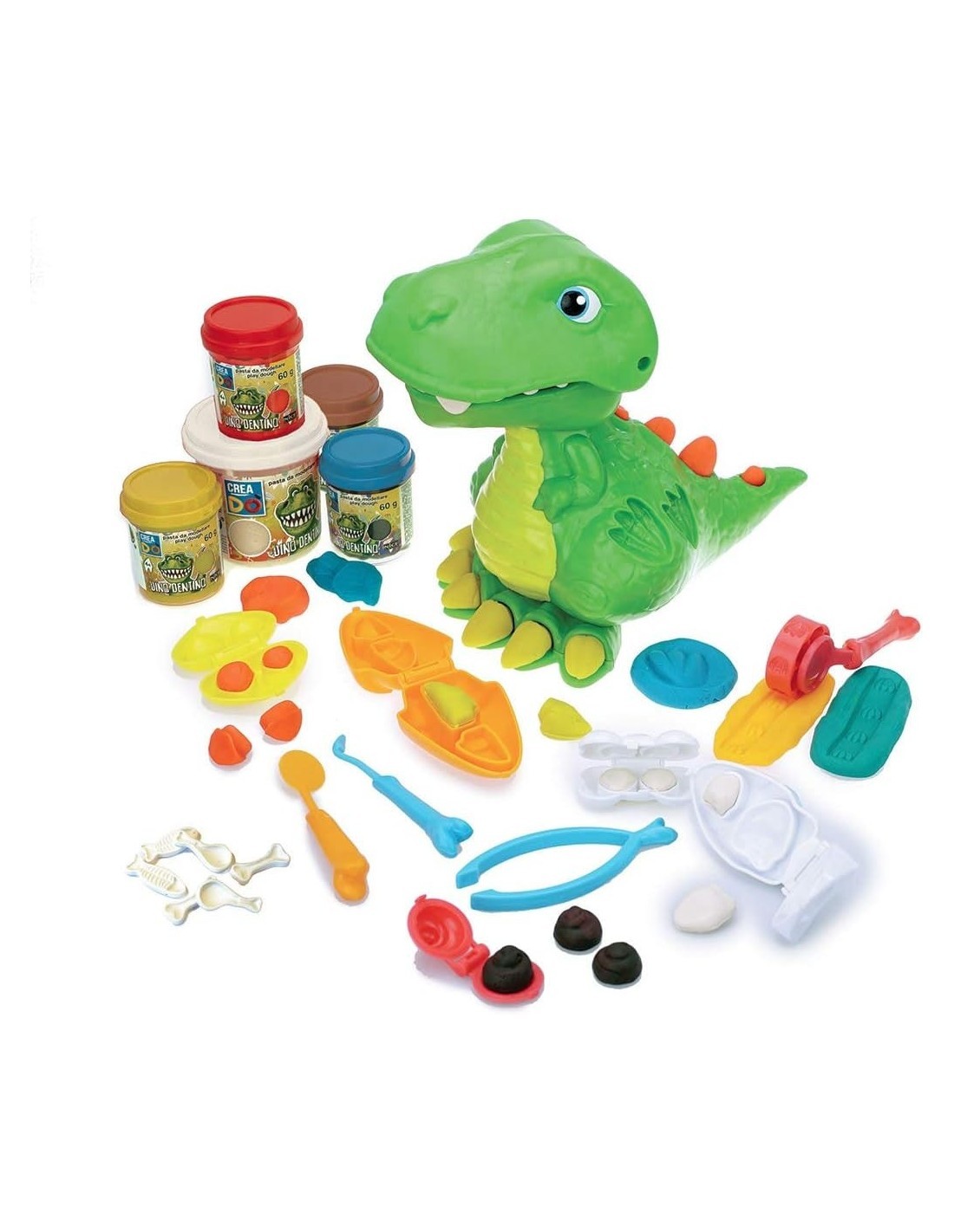 Creadò' Dino Dentino Set, Pasta Modellabile, Stampini e Accessori, Nice Group
