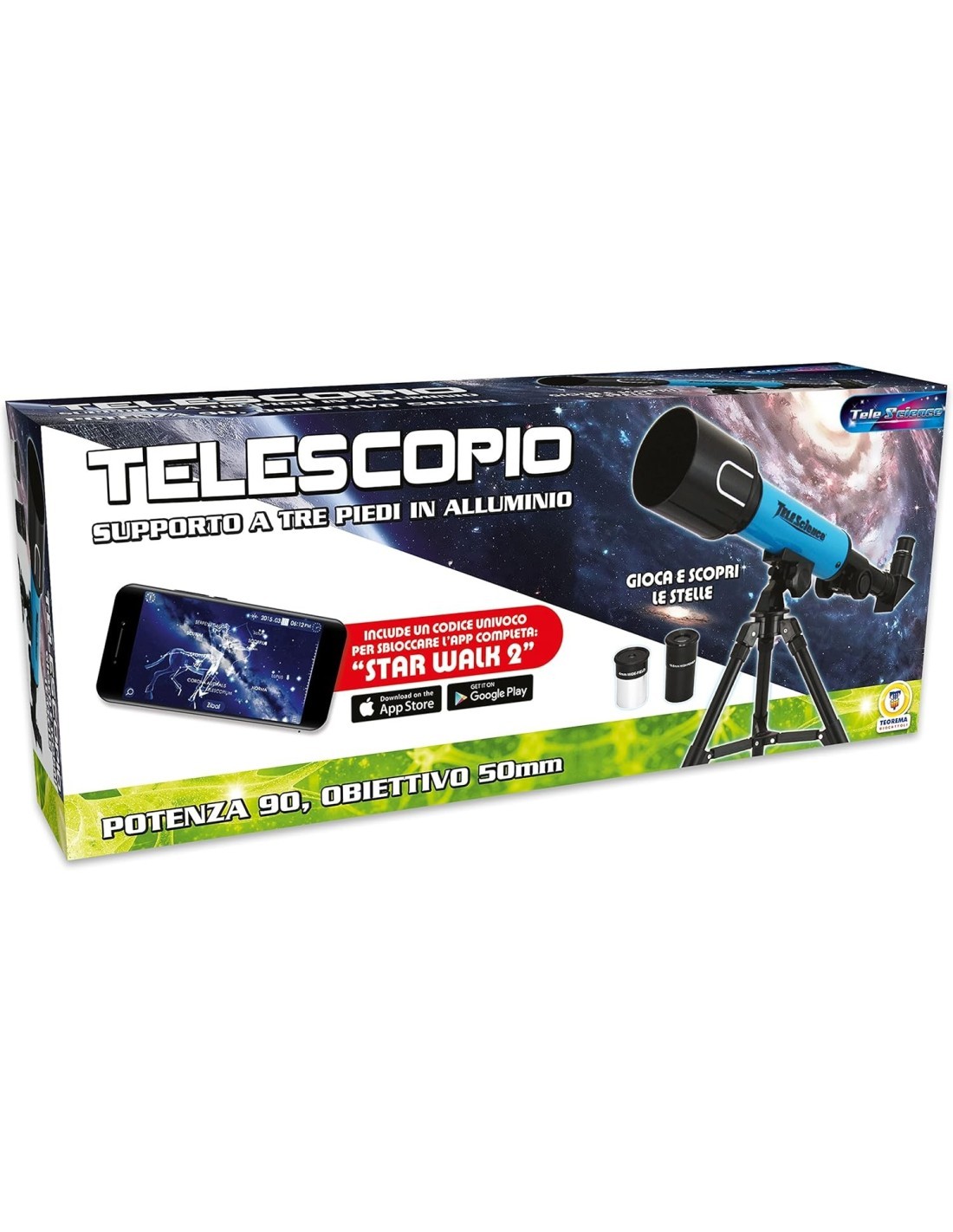 PLASTIART 74211 TELESCOPIO ASTRONOMICO POTENZA 90 su TreG Ingrosso