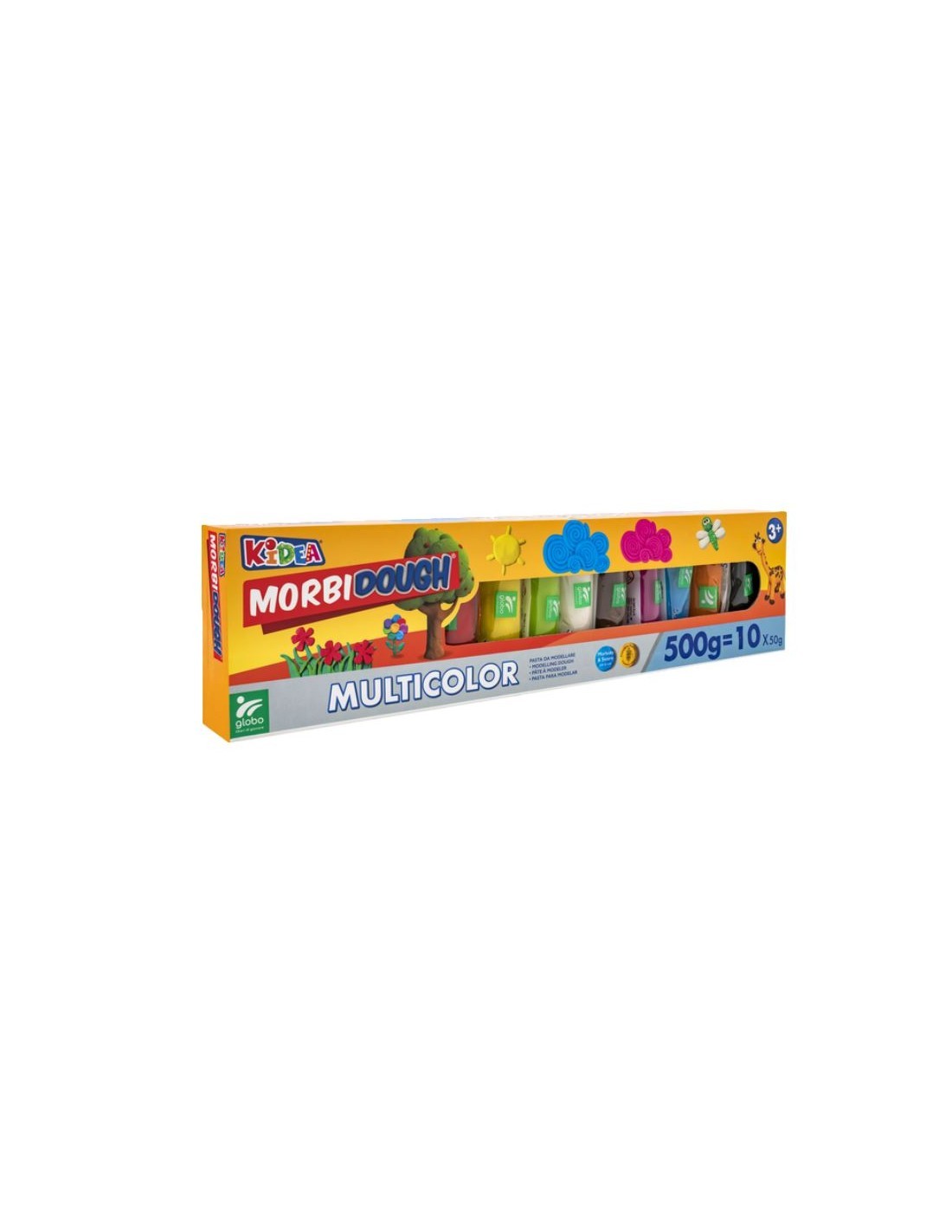 KIDEA 40412 CONF 10 TUBETTI 50GR PASTA MODELLABILE su TreG Ingrosso