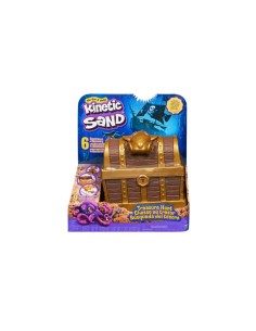 Kinetic Sand, Playset Caccia al Tesoro con Sabbia Dorata e Marrone, 9 Tesori Nascosti, Gioco per Bambini 3+ Anni