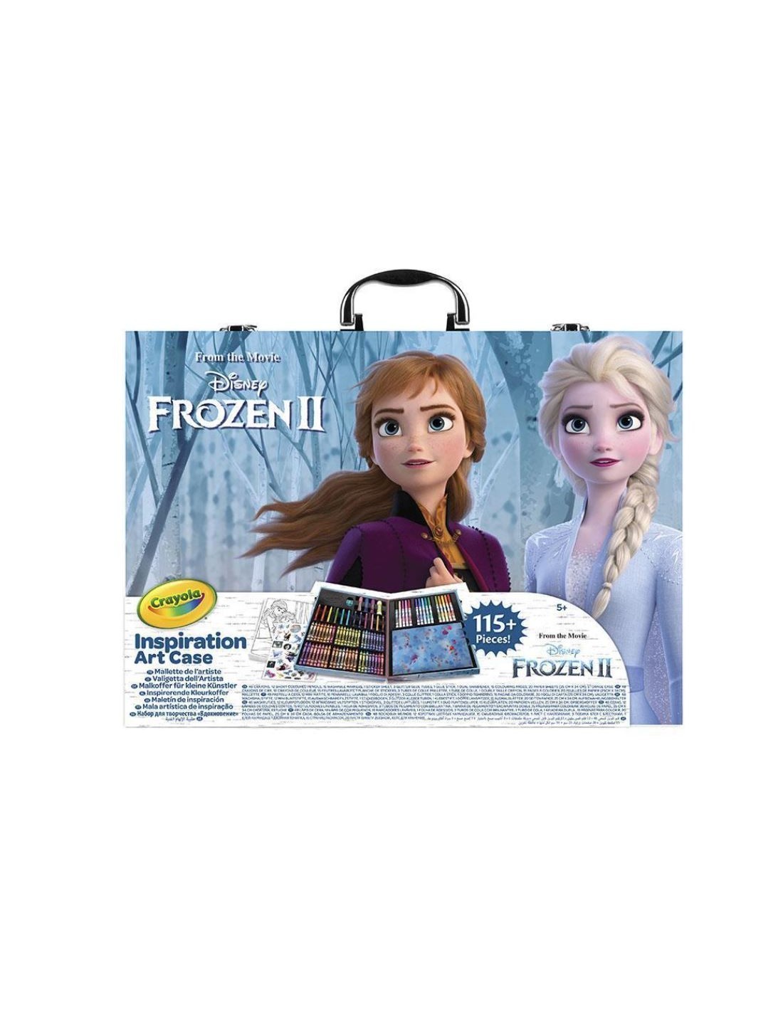 VALIGETTA, FROZEN 2, SET CREATIVO CON PENNARELLI, MATITE E PASTELLI