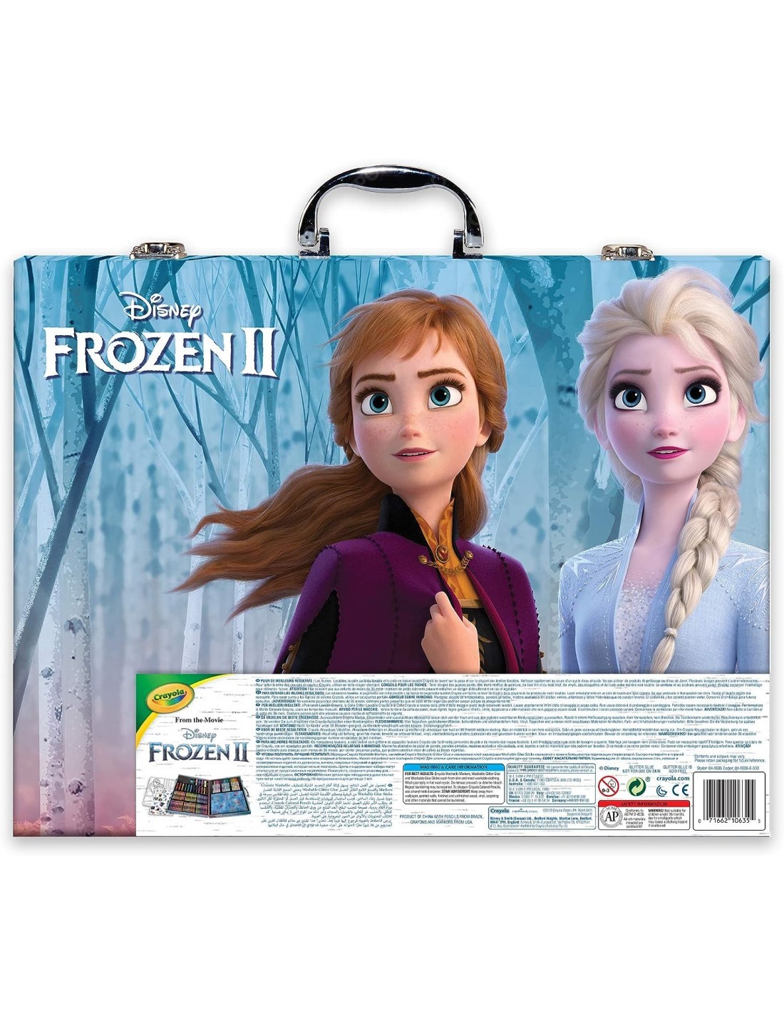 VALIGETTA, FROZEN 2, SET CREATIVO CON PENNARELLI, MATITE E PASTELLI