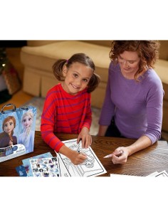 VALIGETTA, FROZEN 2, SET CREATIVO CON PENNARELLI, MATITE E PASTELLI