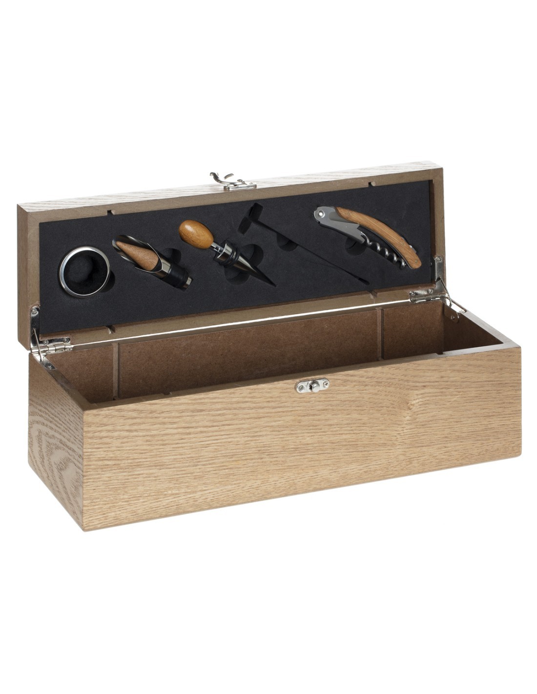 SET 5PZ SOMMELIER IN SCATOLA LEGNO 36X12X12CM su TreG Ingrosso