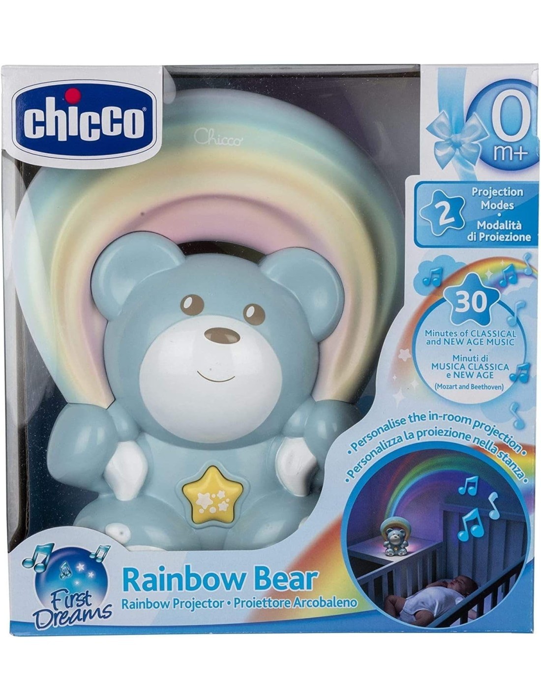 ORSETTO ARCOBALENO PROIETTORE MUSICALE AZZURRO CHICCO su TreG Ingrosso