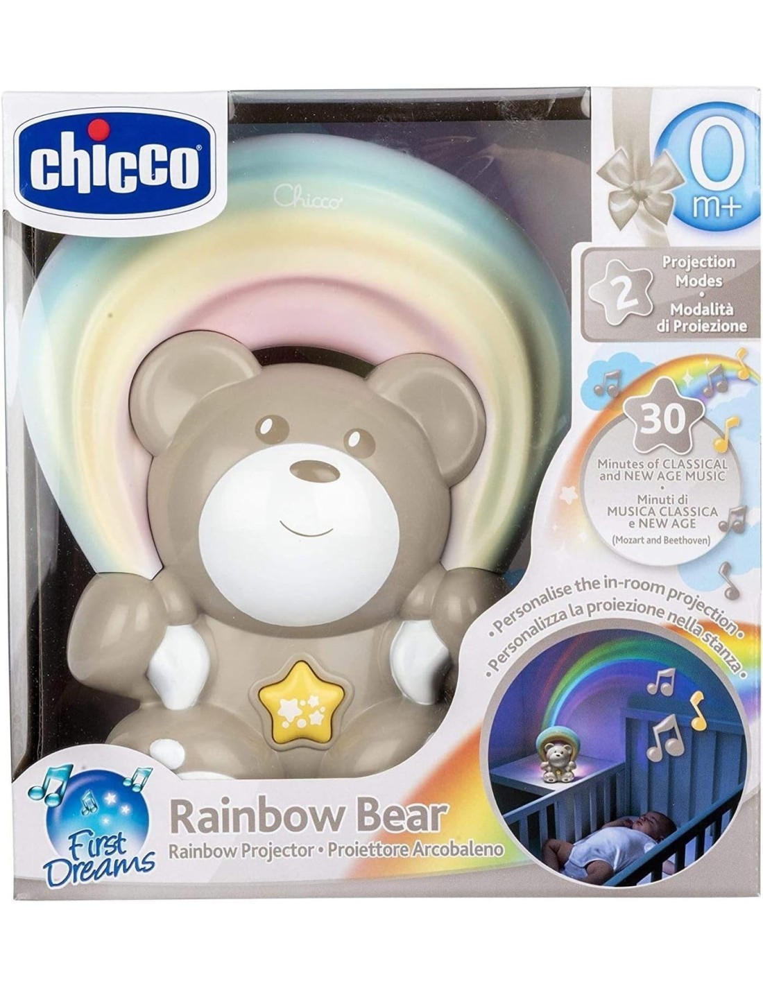 ORSETTO ARCOBALENO PROIETTORE MUSICALE AZZURRO CHICCO su TreG Ingrosso