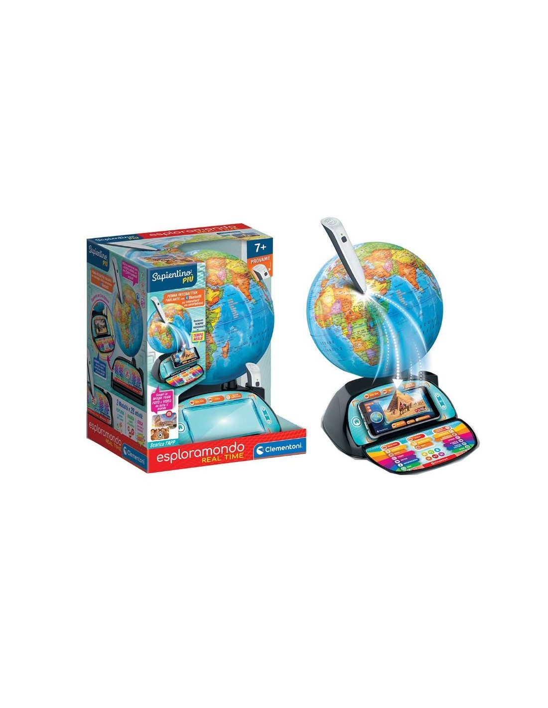SAPIENTINO CLEMENTONI ESPLORAMONDO REAL TIME GIOCO EDUCATIVO PER BAMBINI