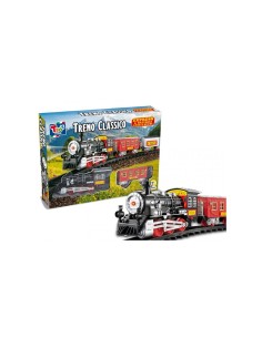 TEO S  PISTA TRENO CLASSICO 105CM LUCI E SUONI, GIOCATTOLO BAMBINI, TRENO ELETTRICO