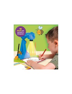 Carotina Proiettore Scuola di Lettura e Scrittura, Proiettore Didattico, Scrittura e Disegno, Lavagna Scrivi e Cancella-Lisciani