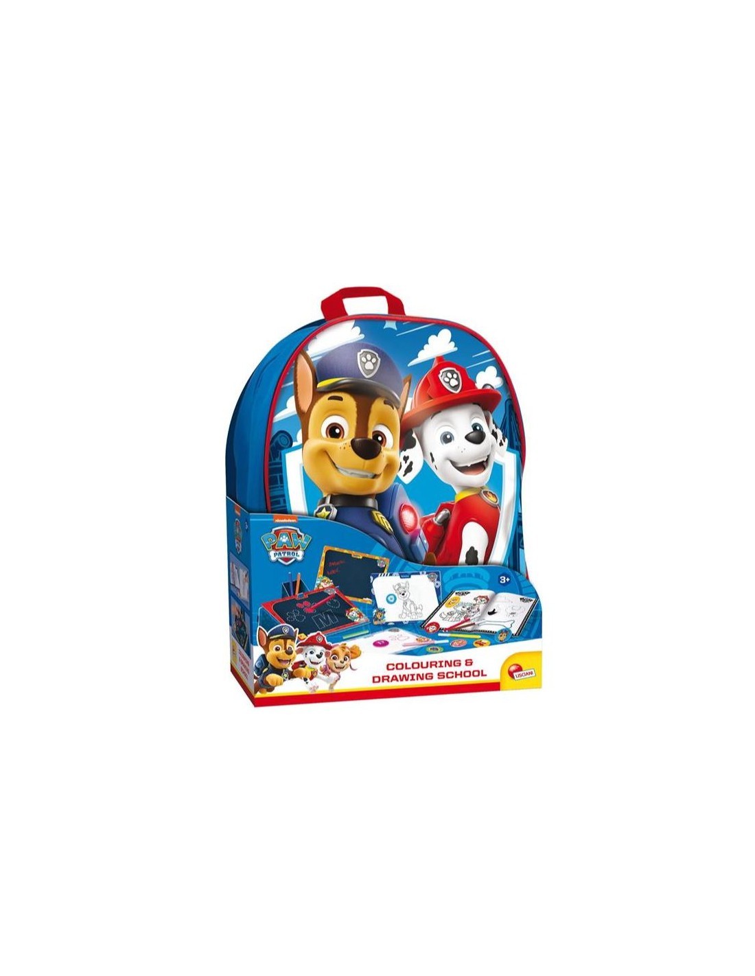 Paw Patrol Backpack , Super Kit Creativo per Disegnare, Stickers, Pennarelli e Gessetti Colorati - Lisciani