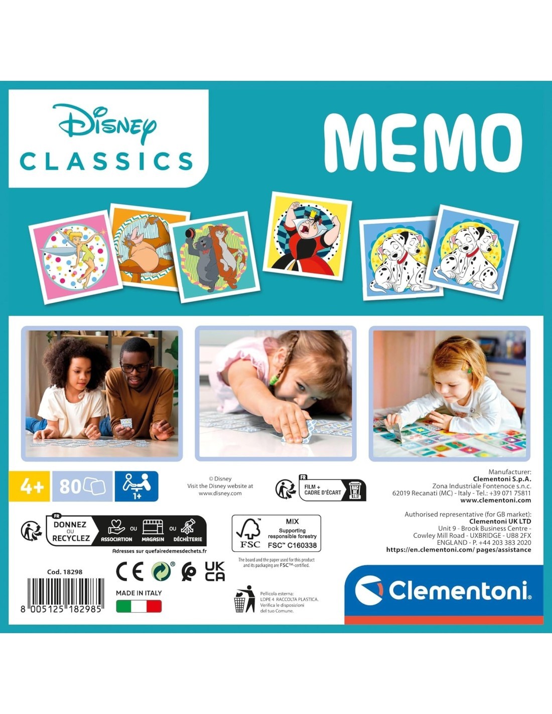 DISNEY  MEMORY GAME CLEMENTONI