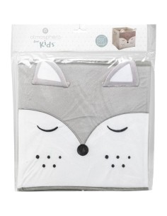 Contenitore per bambini Volpe Atmosphera Velluto Grigio 29x29 cm