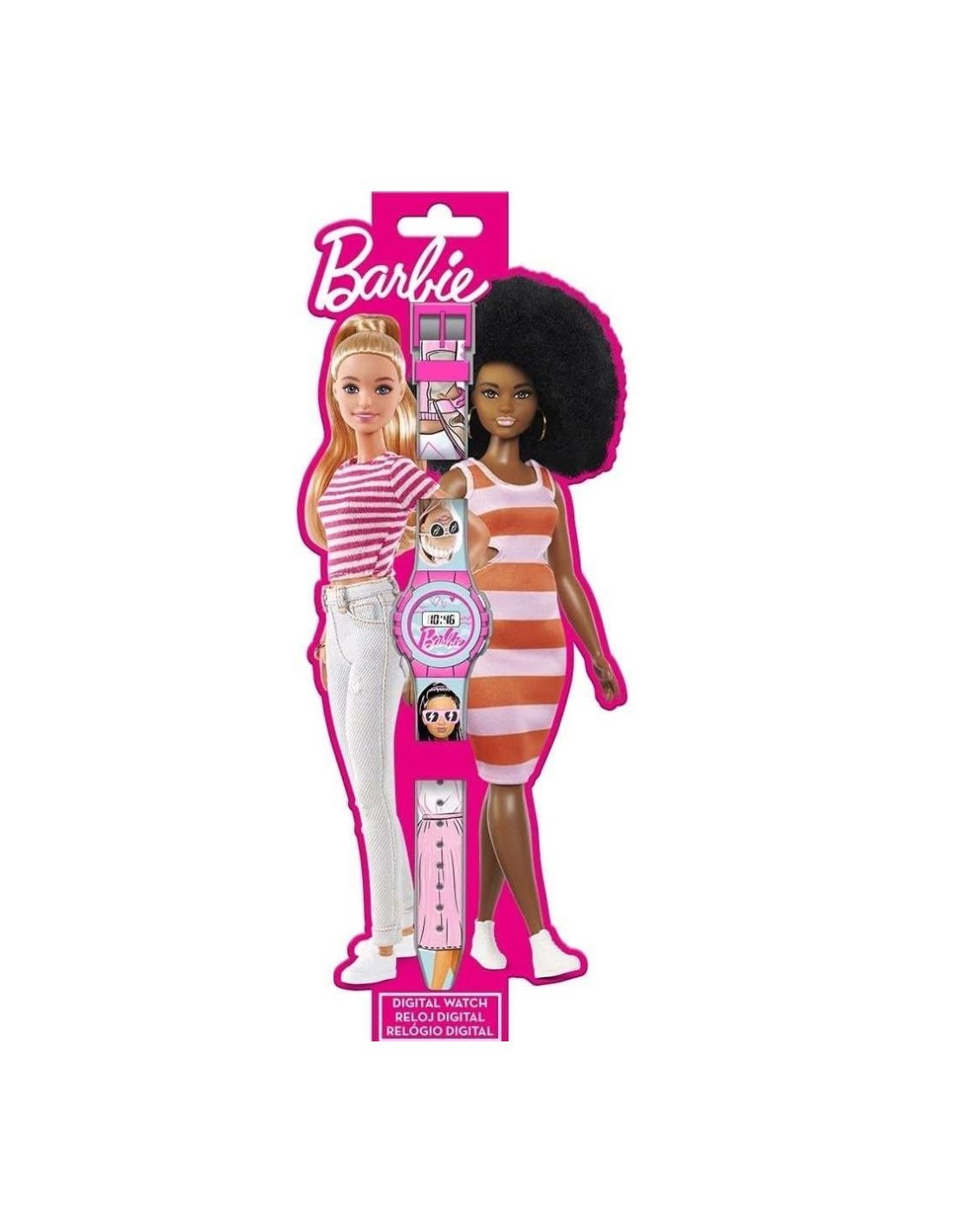 Barbie Orologio Digitale, Rocco Giocattoli Orologio Barbie, Design Barbie, Cinturino Plastica, Orologio Da 3 Anni