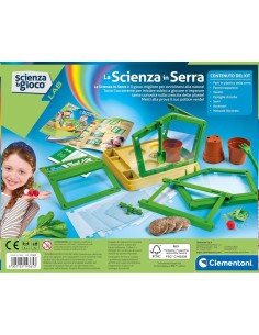 Clementoni Serra Botanica per Bambini – Kit Scientifico con Semi, Serra e Attrezzi da Giardino