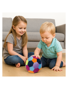 PALLA COLORATA 22CM IN SOFFICE PELUCHE, GIOCATTOLO BAMBINI 2