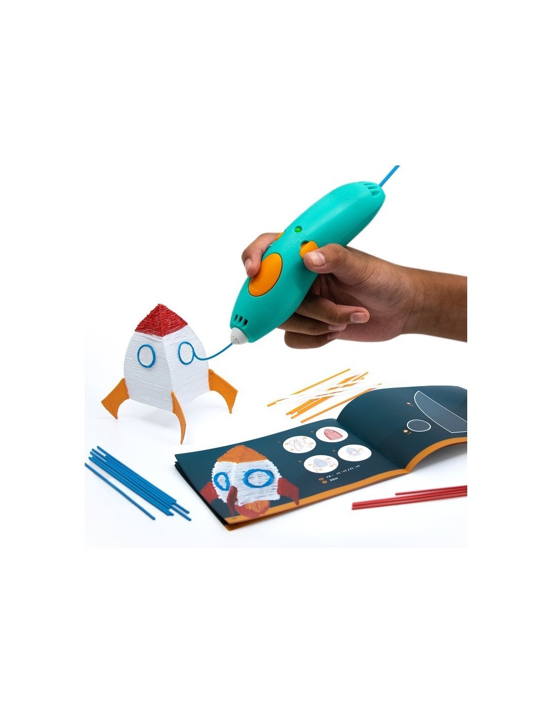 Rocco Giocattoli 3Doodler Start Penna 3D, Penna Creativa 3D per Bambini, Filamenti Biodegradabili, Giocattolo Educativo