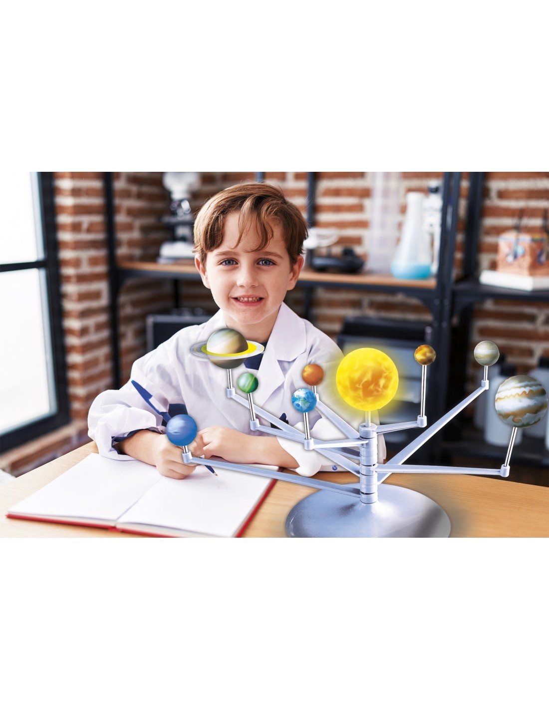 I'M GENIUS LABORATORIO DELLO SPAZIO, MODELLINO SISTEMA SOLARE, COLORI, CARDS, POSTER, MANUALE ILLUSTRATO