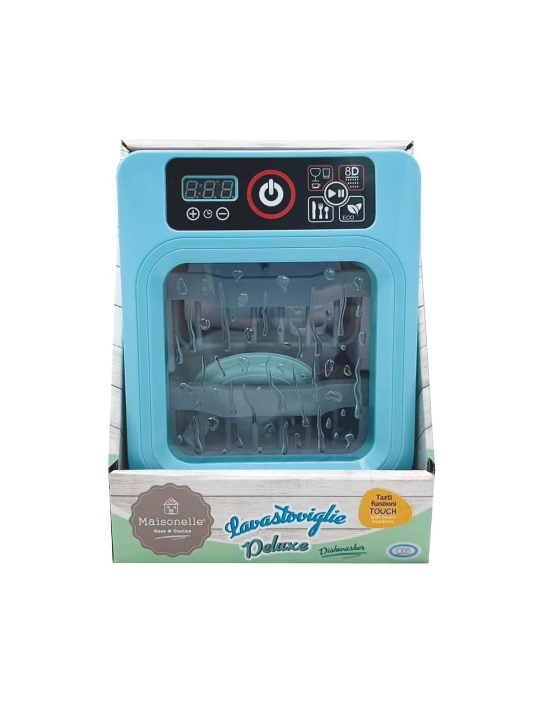 MAISONELLE 44048 LAVASTOVIGLIE DELUXE GIOCATTOLO, FUNZIONI INTERATTIVE, TASTI TOUCH, 17,5X23X14 CM, ETA 3+ ANNI