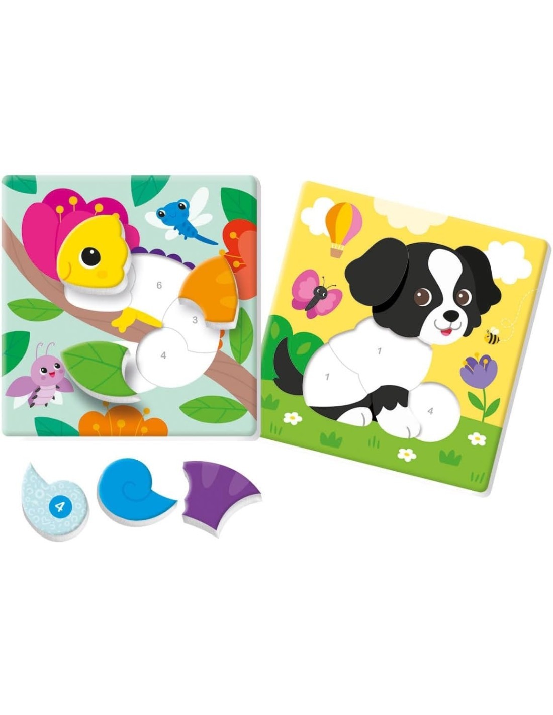 Clementoni Sapientino Logic Numeri e Colori – Gioco Educativo 3-5 Anni con Puzzle e Tessere