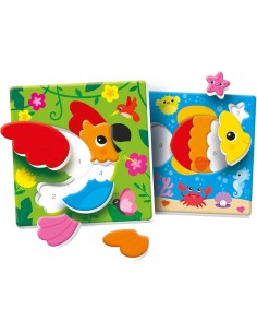 Clementoni Sapientino Logic Numeri e Colori – Gioco Educativo 3-5 Anni con Puzzle e Tessere