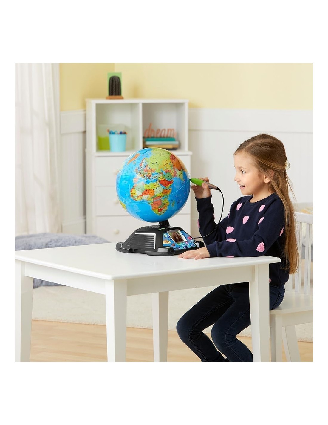 VTech Giramondo - Video Mappamondo Interattivo con Penna Touch e 600 Video Educativi