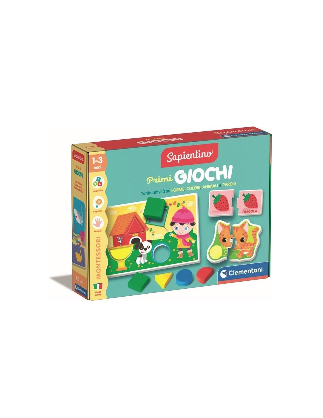 Clementoni Sapientino Montessori Primi Giochi – Cofanetto Educativo 1-3 Anni
