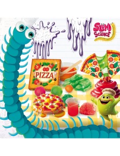 SLUMI SCIENCE, PIZZA E SLIME, KIT CREATIVO, IMPASTI VISCIDI, ACCESSORI E DECORAZIONI
