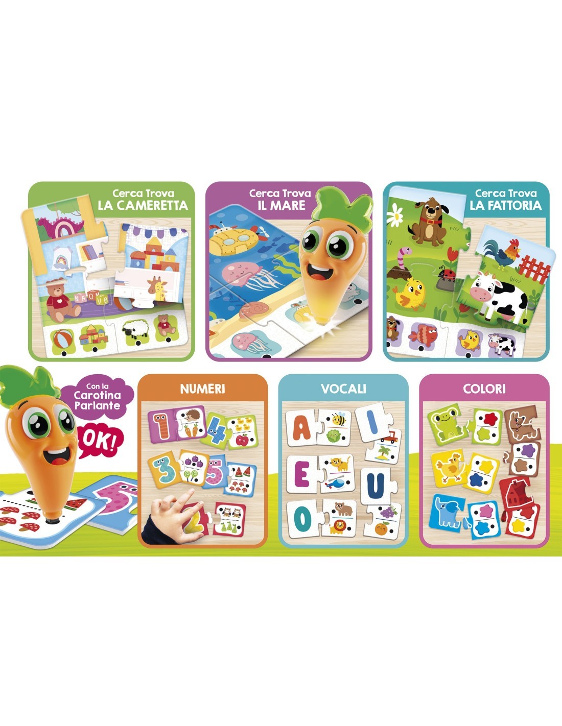 CAROTINA BABY, 20 GIOCHI EDUCATIVI CON PENNA PARLANTE