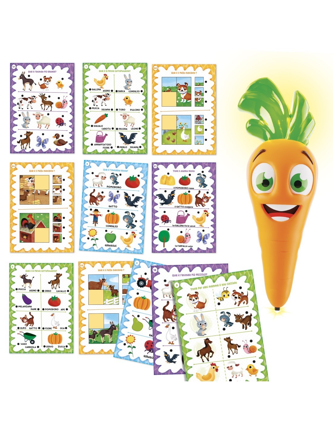 CAROTINA PRIMA MAESTRA CON MAXI SCHEDE LA FATTORIA E PENNA PARLANTE