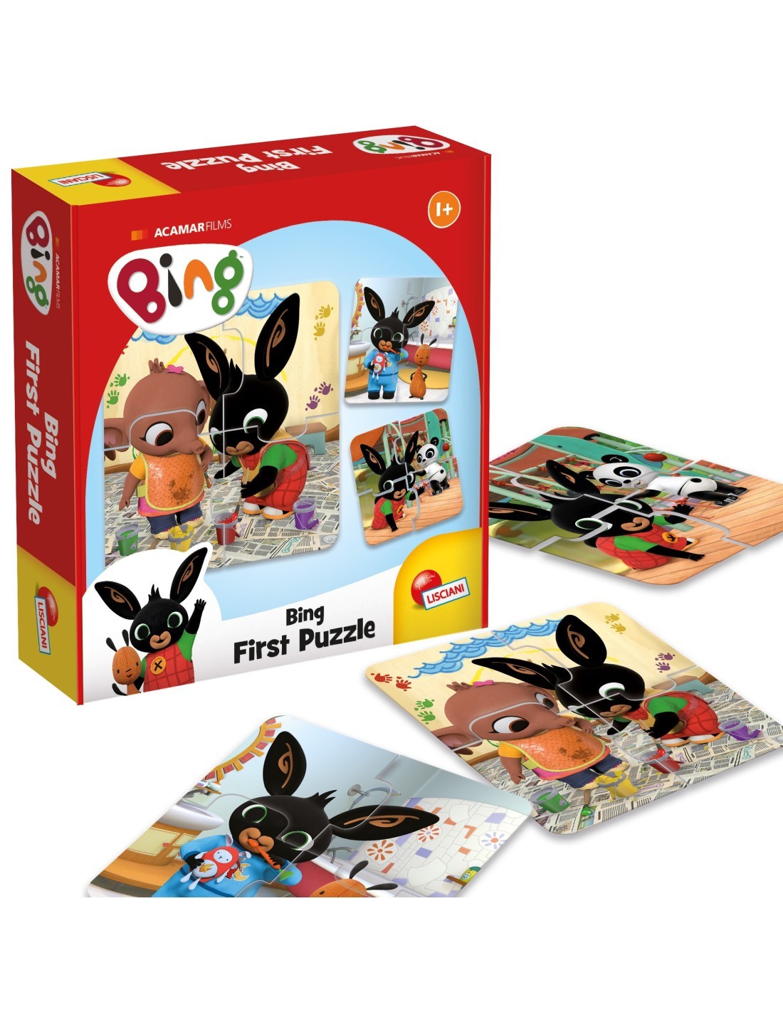 BING GAMES, BING FIRST PUZZLE, PUZZLE PER BAMBINI, 6 PEZZI, AUTOCORRETTIVO