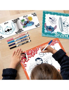 STITCH SCUOLA DI DISEGNO, DRAWING SCHOOL, STITCH, KIT CREATIVO, LAVAGNETTE SCRIVI E CANCELLA, PENNARELLI PROFUMATI