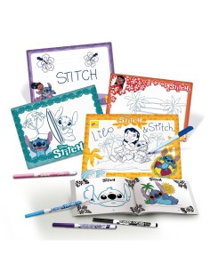 STITCH SCUOLA DI DISEGNO, DRAWING SCHOOL, STITCH, KIT CREATIVO, LAVAGNETTE SCRIVI E CANCELLA, PENNARELLI PROFUMATI