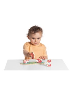 Chicco Set 2 Orsetti-Mamma – Personaggi in Legno Montessori con Puzzle 2