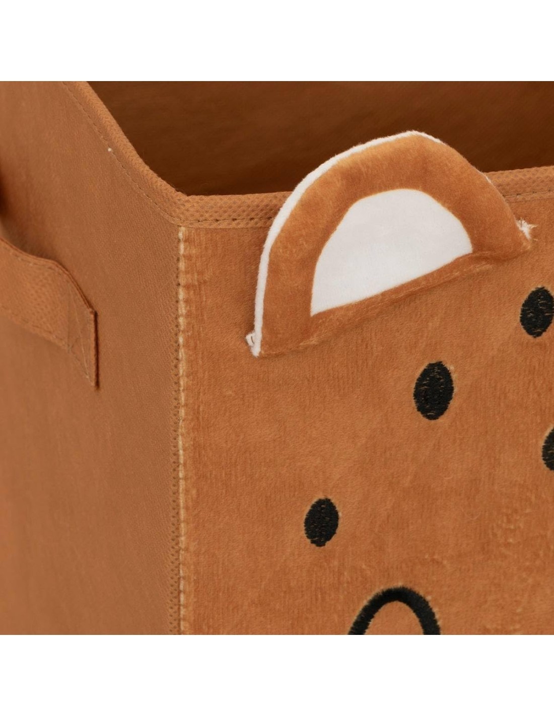 Contenitore per bambini Leopardo Atmosphera Velluto Beige 29x29 cm